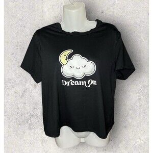 Weekend Edition Women’s XL Dream On Graphic Cropped Stretch Sleep Shirt